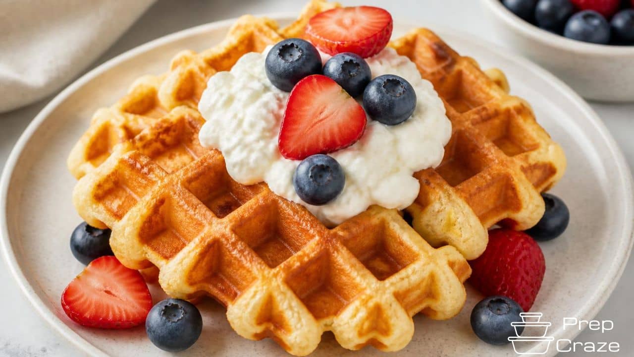 Cottage Cheese Waffles – Light, Protein-Packed, and Crispy