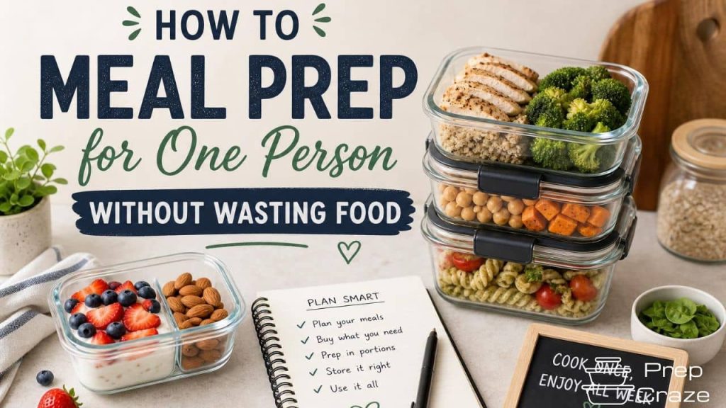 How to Meal Prep for One Person Without Wasting Food