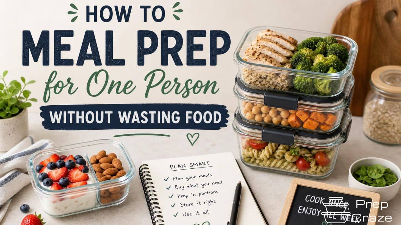 How to Meal Prep for One Person Without Wasting Food [Hacks]